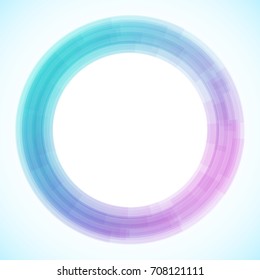 Geometric frame from circles, vector abstract background, wallpaper