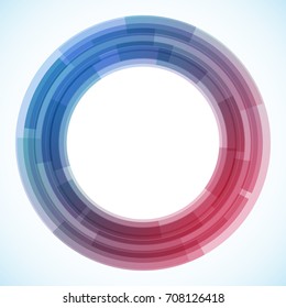 Geometric frame from circles, vector abstract background, wallpaper