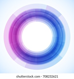 Geometric frame from circles, vector abstract background, wallpaper