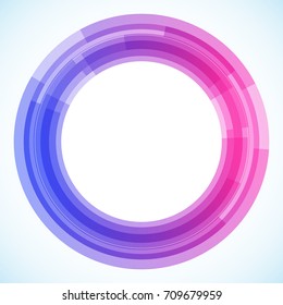 Geometric frame from circles, vector abstract background, wallpaper