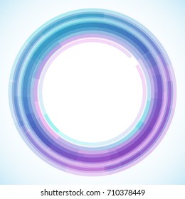 Geometric frame from circles, vector abstract background, wallpaper