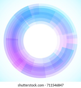 Geometric frame from circles, vector abstract background, wallpaper 