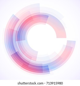 Geometric frame from circles, vector abstract background, wallpaper