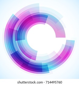 Geometric frame from circles, vector abstract background, wallpaper