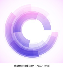 Geometric frame from circles, vector abstract background, wallpaper