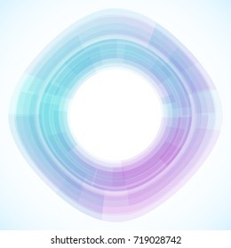 Geometric frame from circles, vector abstract background, wallpaper
