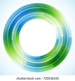 Geometric frame from circles, vector abstract background, wallpaper