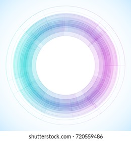 Geometric frame from circles, vector abstract background, wallpaper