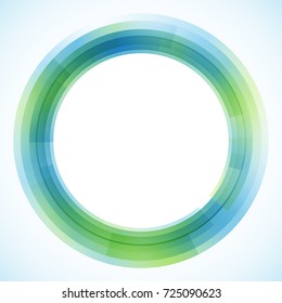 Geometric frame from circles, vector abstract background, wallpaper