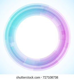 Geometric frame from circles, vector abstract background, wallpaper