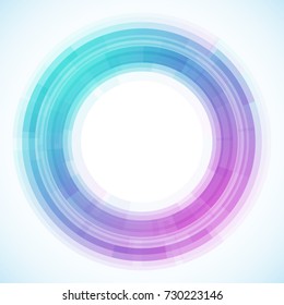 Geometric frame from circles, vector abstract background, wallpaper