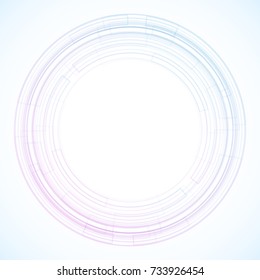 Geometric frame from circles, vector abstract background, wallpaper