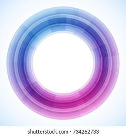 Geometric frame from circles, vector abstract background, wallpaper