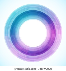 Geometric frame from circles, vector abstract background, wallpaper