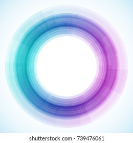 Geometric frame from circles, vector abstract background, wallpaper