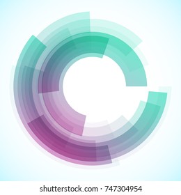 Geometric frame from circles, vector abstract background, wallpaper