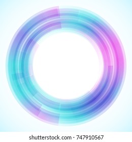 Geometric frame from circles, vector abstract background, wallpaper