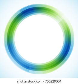 Geometric frame from circles, vector abstract background, wallpaper