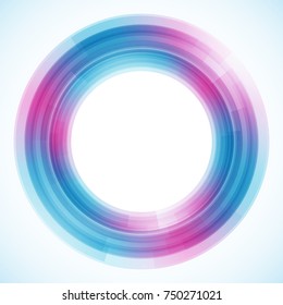 Geometric frame from circles, vector abstract background, wallpaper