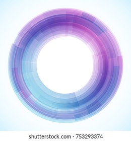 Geometric frame from circles, vector abstract background, wallpaper
