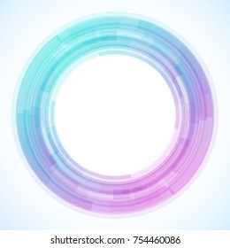 Geometric frame from circles, vector abstract background, wallpaper 