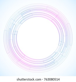 Geometric frame from circles, vector abstract background, wallpaper