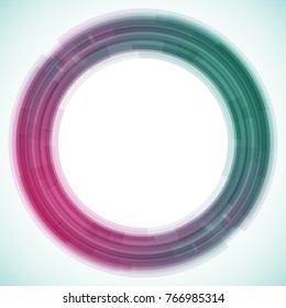 Geometric frame from circles, vector abstract background, wallpaper