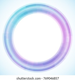 Geometric frame from circles, vector abstract background, wallpaper