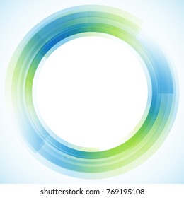 Geometric frame from circles, vector abstract background, wallpaper