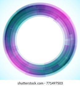 Geometric frame from circles, vector abstract background, wallpaper