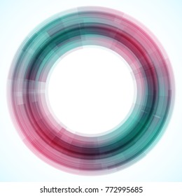 Geometric frame from circles, vector abstract background, wallpaper