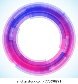 Geometric frame from circles, vector abstract background, wallpaper