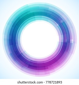 Geometric frame from circles, vector abstract background, wallpaper
