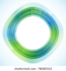 Geometric frame from circles, vector abstract background, wallpaper
