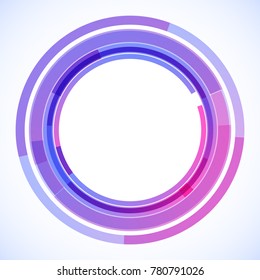 Geometric frame from circles, vector abstract background, wallpaper