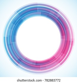 Geometric frame from circles, vector abstract background, wallpaper