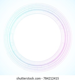 Geometric frame from circles, vector abstract background, wallpaper