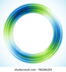 Geometric frame from circles, vector abstract background, wallpaper