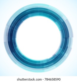 Geometric frame from circles, vector abstract background, wallpaper