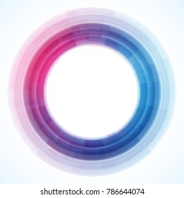 Geometric frame from circles, vector abstract background, wallpaper