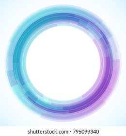 Geometric frame from circles, vector abstract background, wallpaper