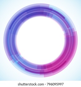 Geometric frame from circles, vector abstract background, wallpaper