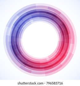 Geometric frame from circles, vector abstract background, wallpaper