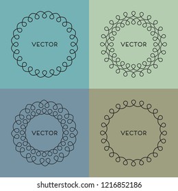 Geometric Frame With Curls. 