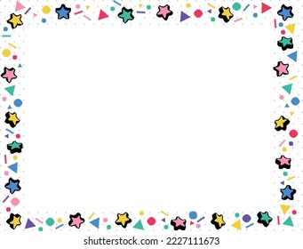 Geometric frame design. retro background. Vector illustration.