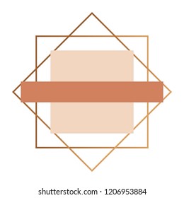 geometric frame linear abstract label cover