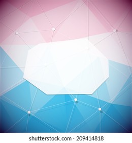 Geometric frame on the abstract background. Vector illustration. Eps10 