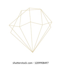 geometric frame ornament decoration vector line outline gold element