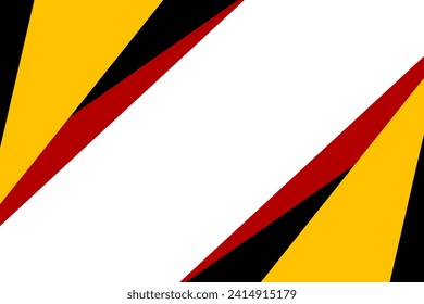 Geometric Frame Red, Black And Yellow Pattern Background. Abstract Banner. Vector Illustration. Banner. Wallpaper