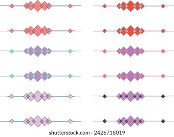 Geometric frame set. Square pattern.